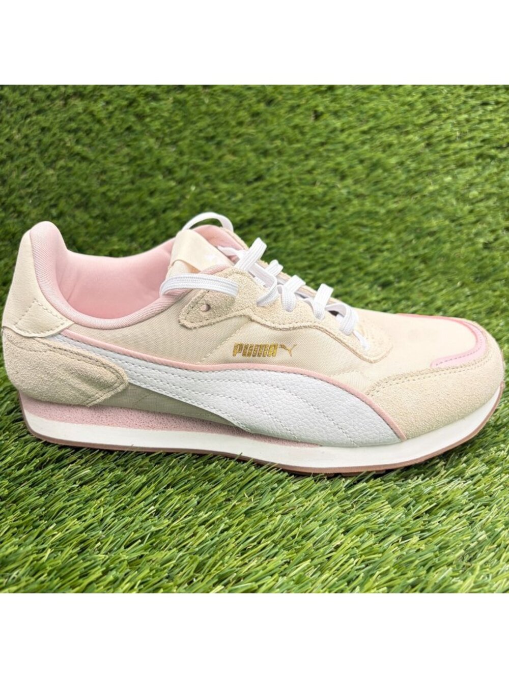 Puma ST Miler Rose Womens Size 7 Ivory White Athletic Running Shoes Sneakers
